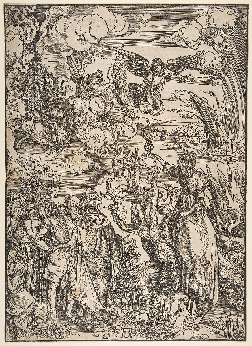The Whore of Babylon from the Apocalypse, Albrecht Dürer (German, Nuremberg 1471–1528 Nuremberg), Woodcut 