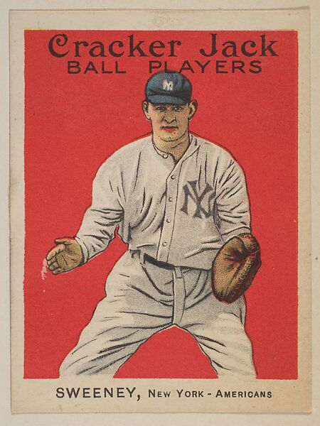 strong Printed text on upper portion of card: Cracker Jack/ BALL PLAYERS br...