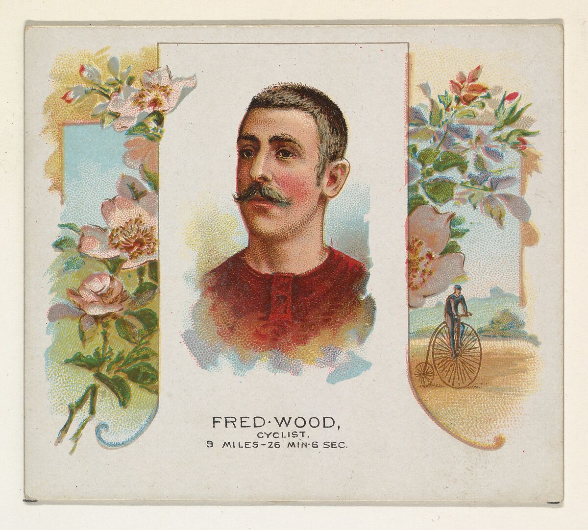 Fred Wood, Cyclist, from World's Champions, Second Series (N43) for Allen & Ginter Cigarettes, Allen &amp; Ginter (American, Richmond, Virginia), Commercial lithograph