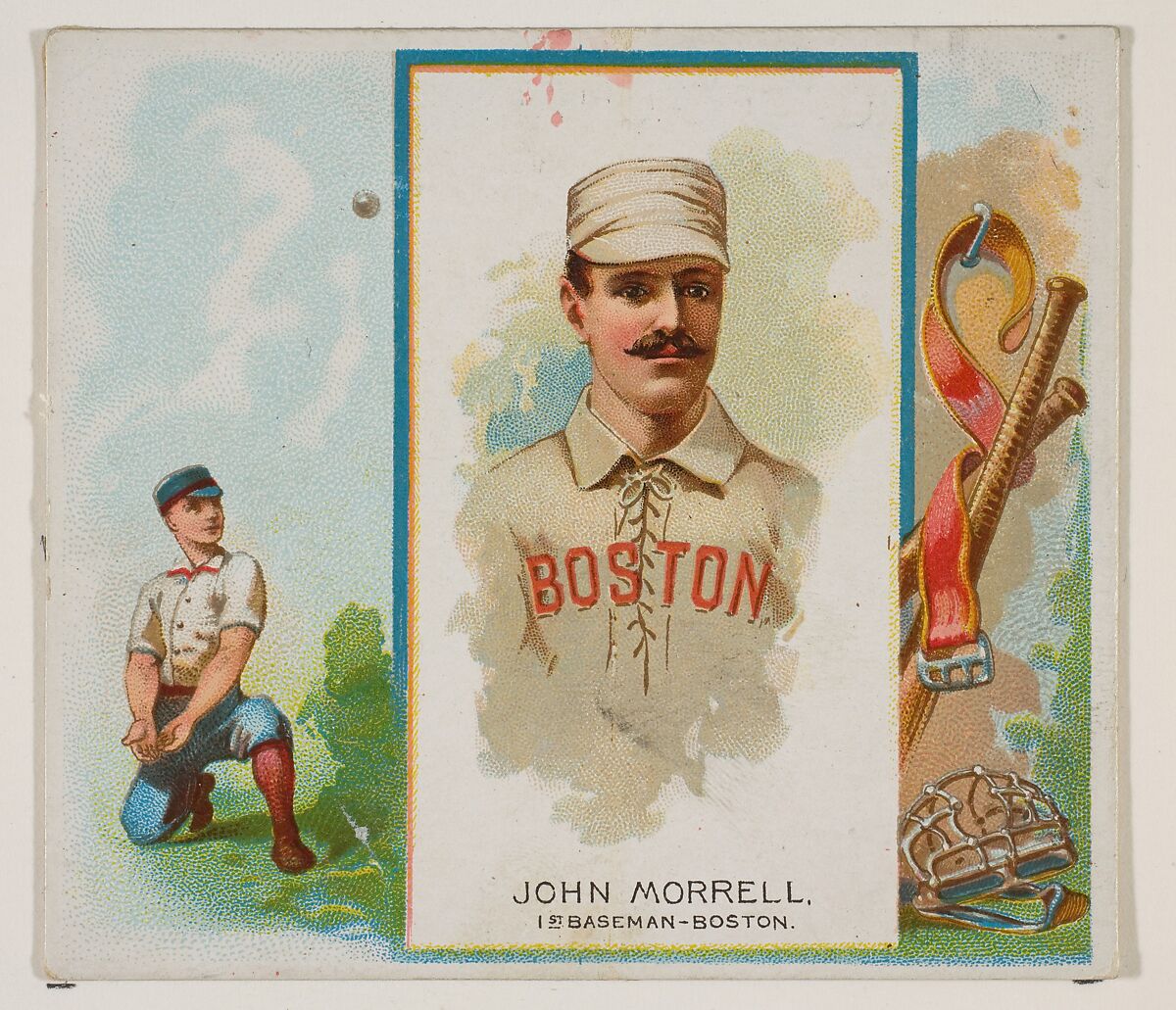 John Morrell, 1st Baseman, Boston, from World's Champions, Second Series (N43) for Allen & Ginter Cigarettes, Allen &amp; Ginter (American, Richmond, Virginia), Commercial lithograph 