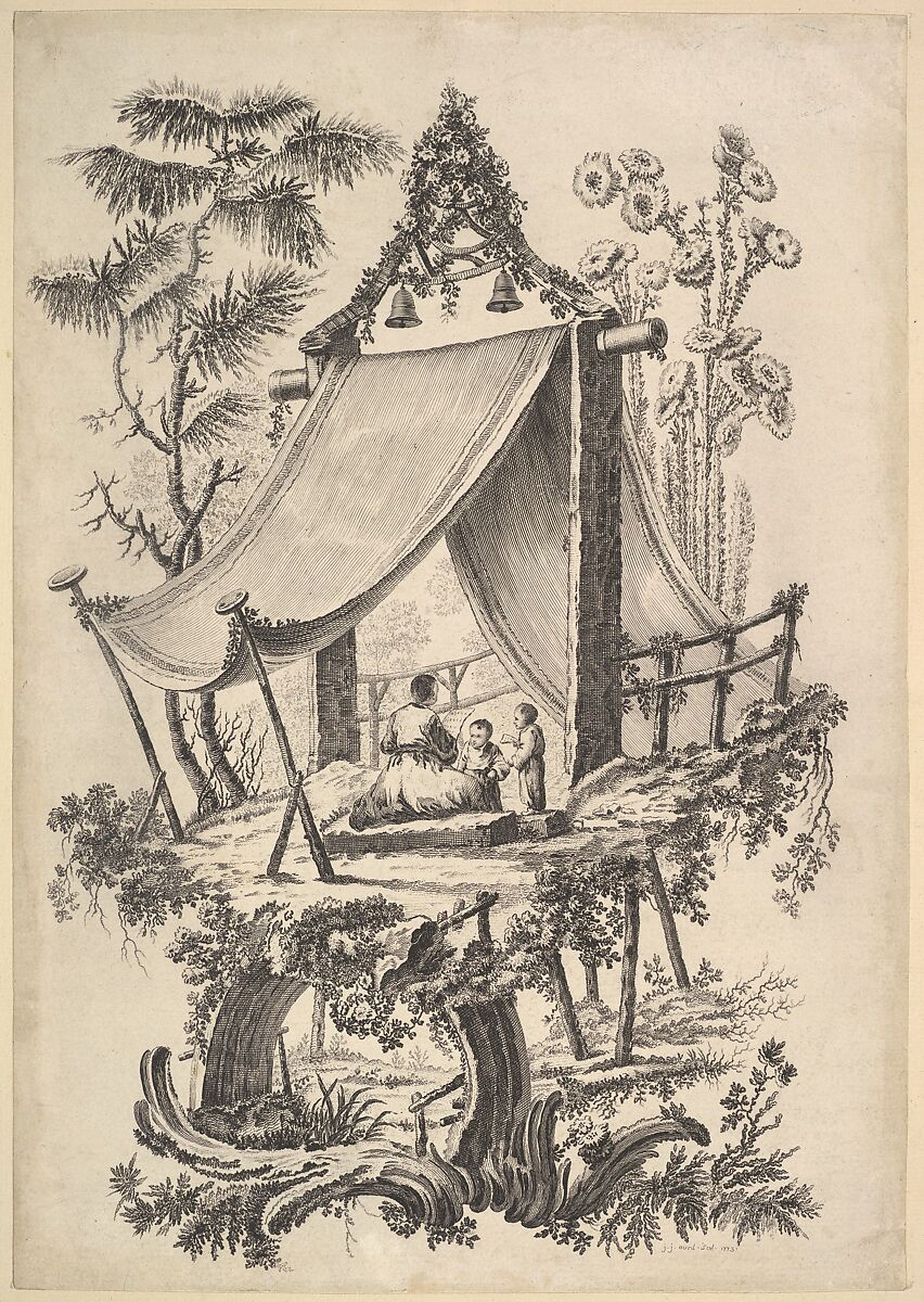 Treehouse, Jean Jacques Avril, the Elder (French, Paris 1744–1831 Paris), Etching 