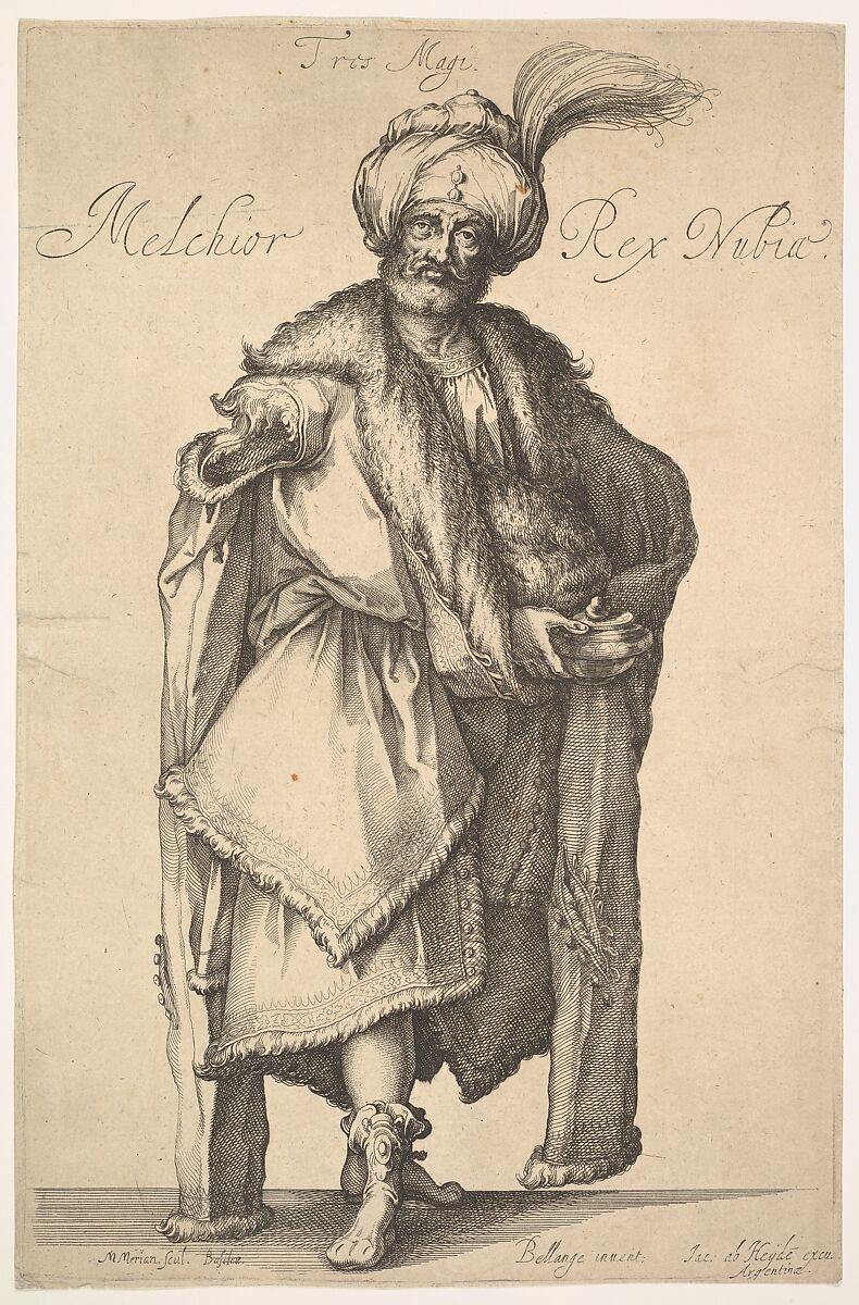 Melchior, after "Three Magi" series by Jacques Bellange, Matthäus Merian the Elder (Swiss, Basel 1593–1650 Schwalbach), Etching 