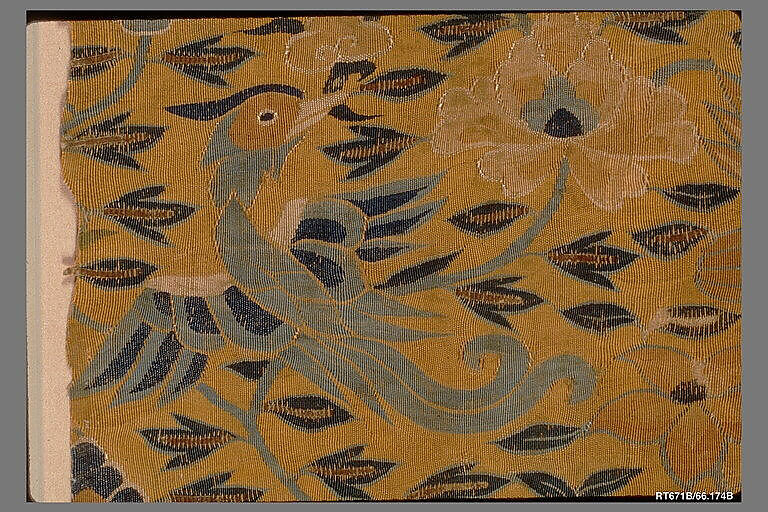 Scroll Cover with Birds and Flowers, Silk and metal thread tapestry (kesi), China