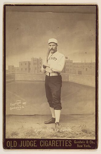 Hardy Richardson, Left Field, Detroit, from the series Old Judge Cigarettes
