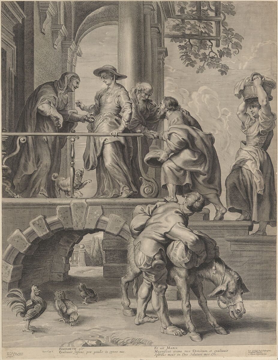 The Visitation, Pieter de Jode II (Flemish, 1606–ca. 1674), Engraving 