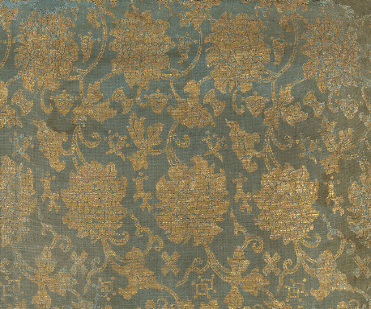 The Deity Vajrabhairava, Tantric Form of the Bodhisattva Manjushri, Silk embroidery with metal thread and horsehair on silk satin, China