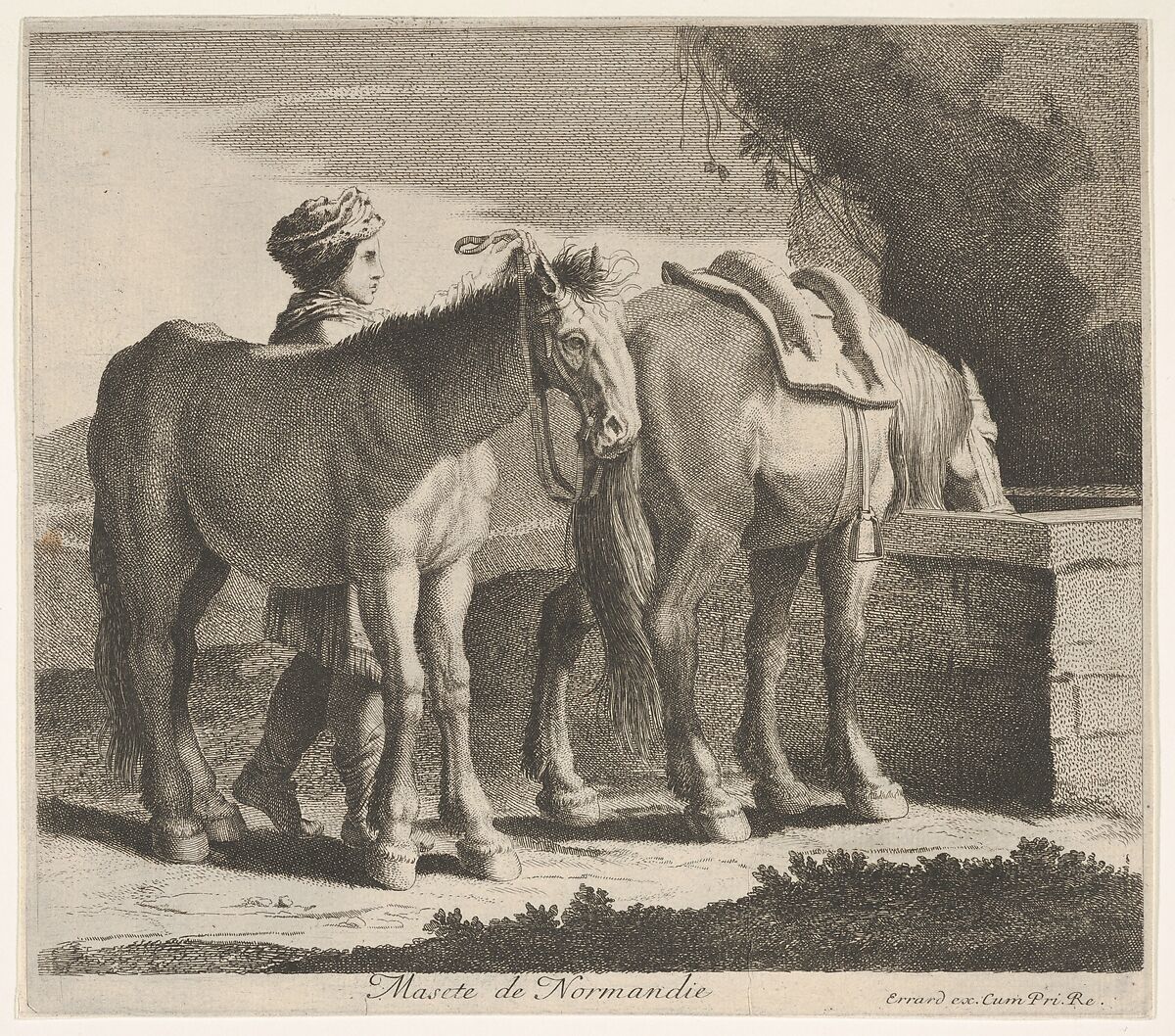 Masete de Normandie, Charles Errard le fils (French, Nantes ca.1606/09–1689 Rome), Engraving 