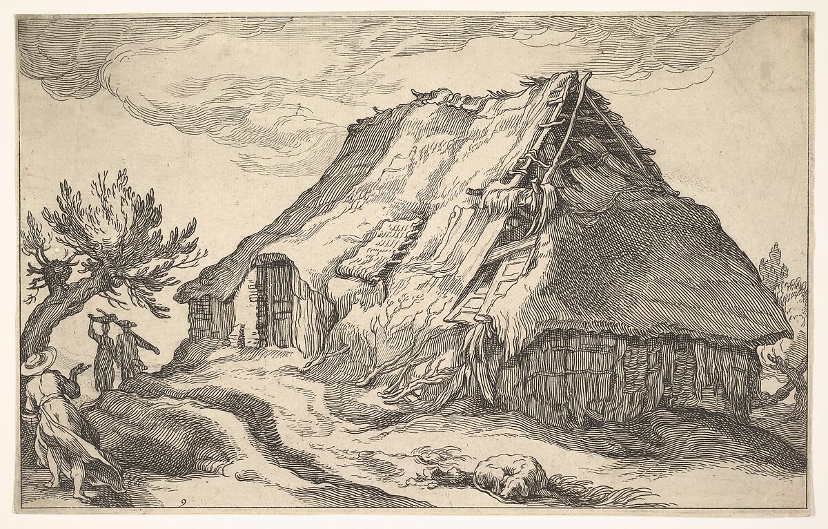 Landscape with Farmhouse, Boetius Adams Bolswert (Netherlandish, Bolsward ca. 1580–1633 Brussels), Etching 