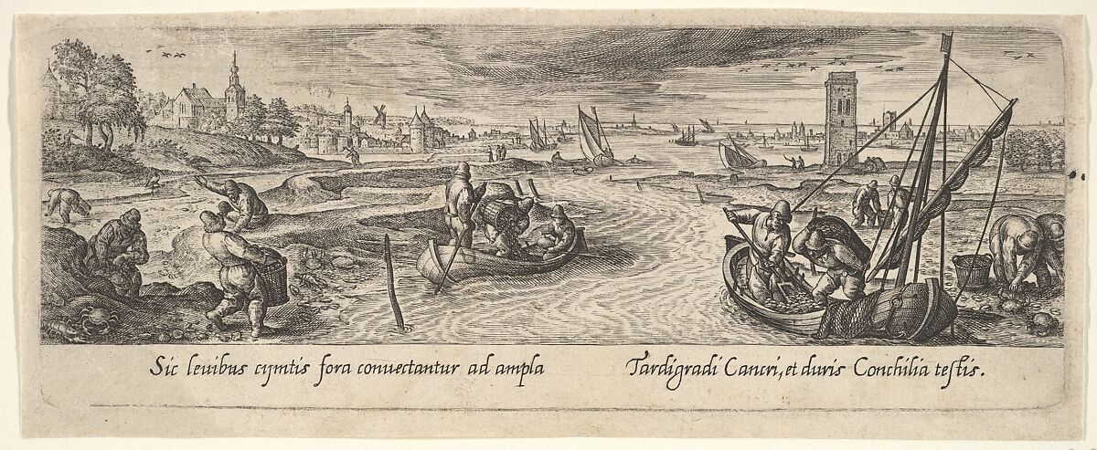 1 of 8 plates on Hunting and Fishing, After Hans Bol (Netherlandish, Mechelen 1534–1593 Amsterdam), Engraving 