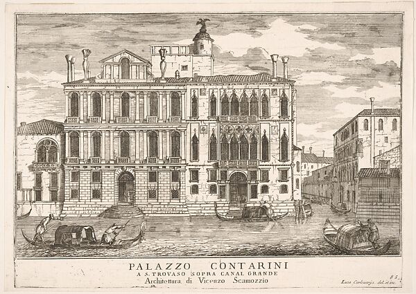 Plate 85: View of the Contarini Palace in Campo San Trovaso, Venice, 1703, from 