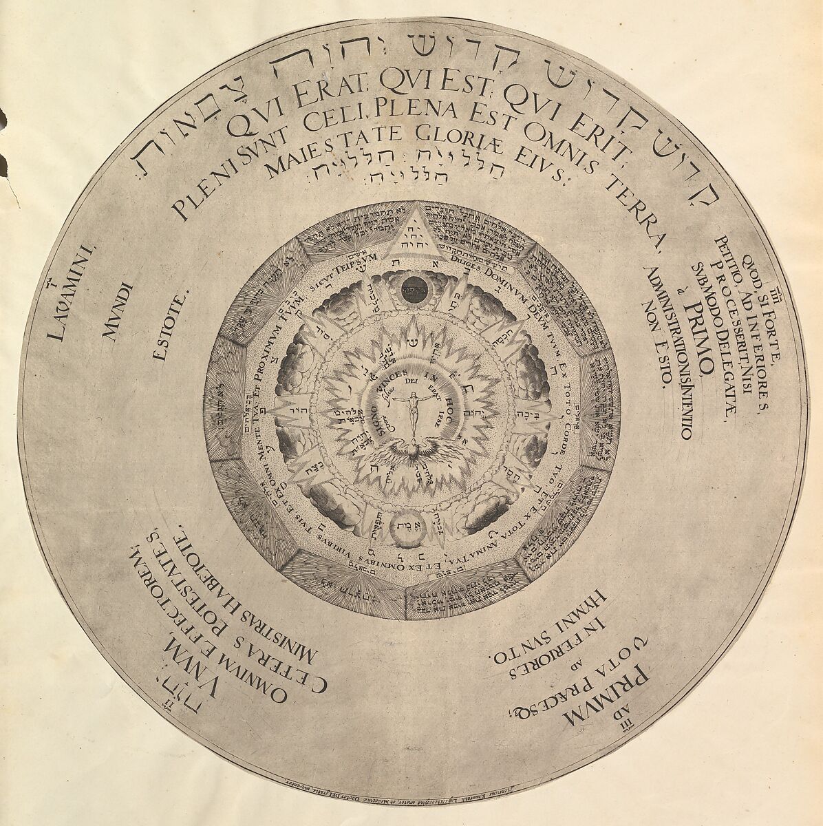 Scheme of Christian Kabbalism from Heinrich Khunrath, Amphiteatrum sapientiae aeternae, Attributed to Peter van der Doort (born  Antwerp, active Hamburg ca. 1590–1605), Engraving 