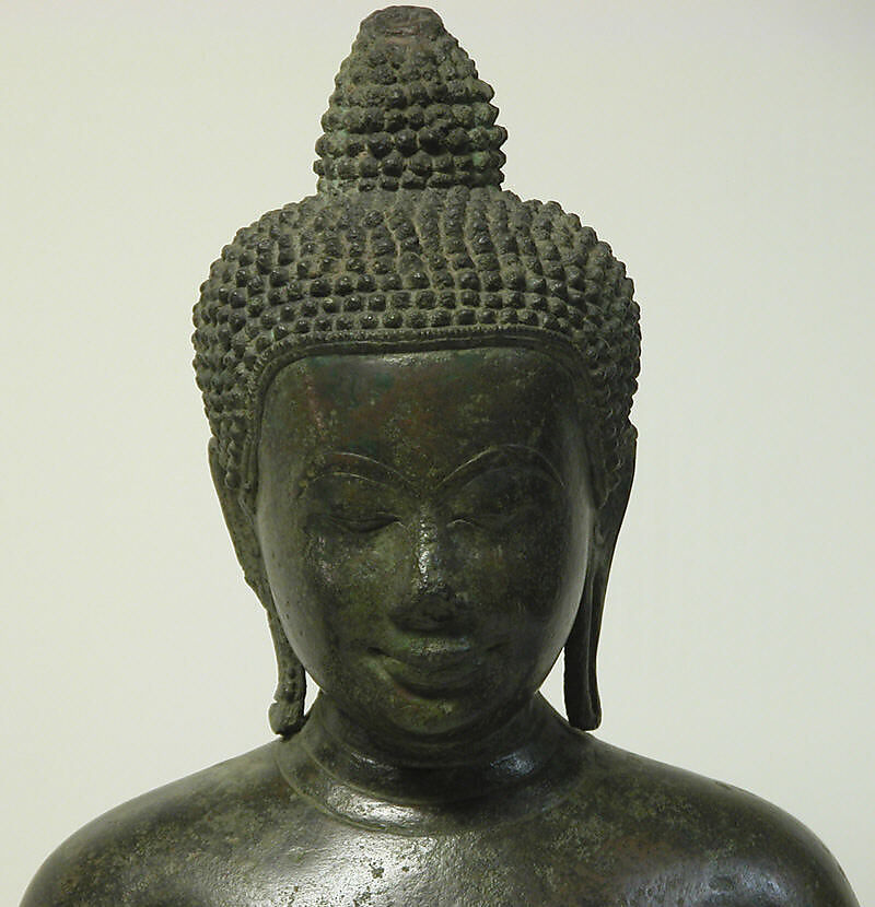 Bust of a Buddha, Bronze, Thailand