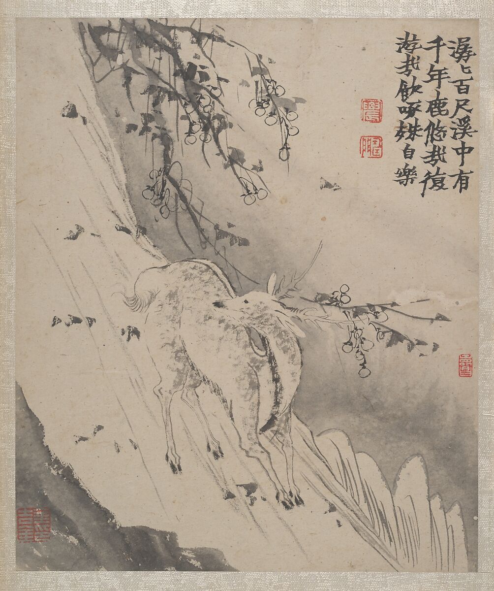 Ink Play, Jin Nong (Chinese, 1687–1773), Album of twelve paintings; ink and color on paper, China