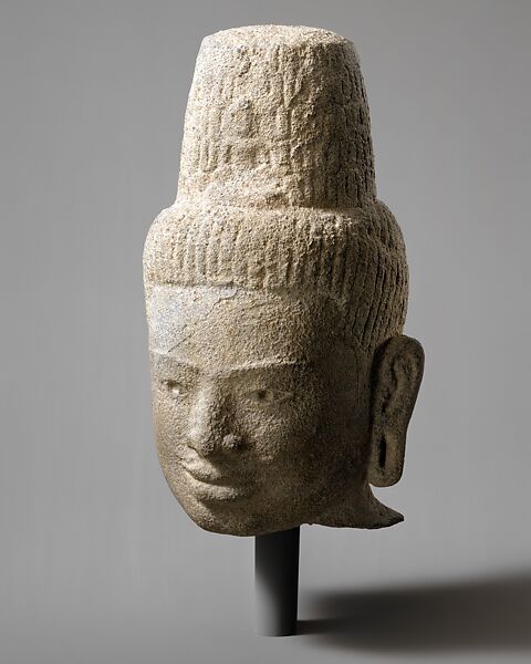 Head of Bodhisattva Avalokiteshvara, Stone, Cambodia