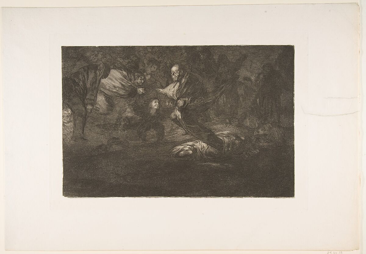 'Funereal Folly' from the 'Disparates' (Follies / Irrationalities), Goya (Francisco de Goya y Lucientes) (Spanish, Fuendetodos 1746–1828 Bordeaux), Etching, burnished aquatint 