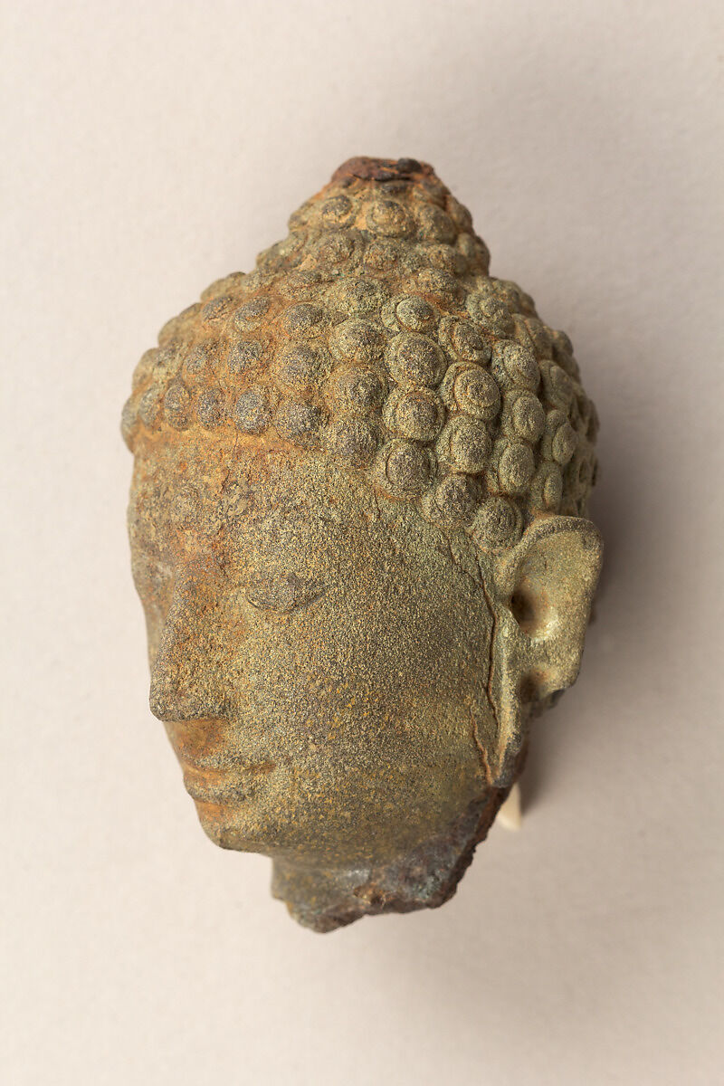 Head of Buddha, Bronze, Indonesia (Kalimantan) 