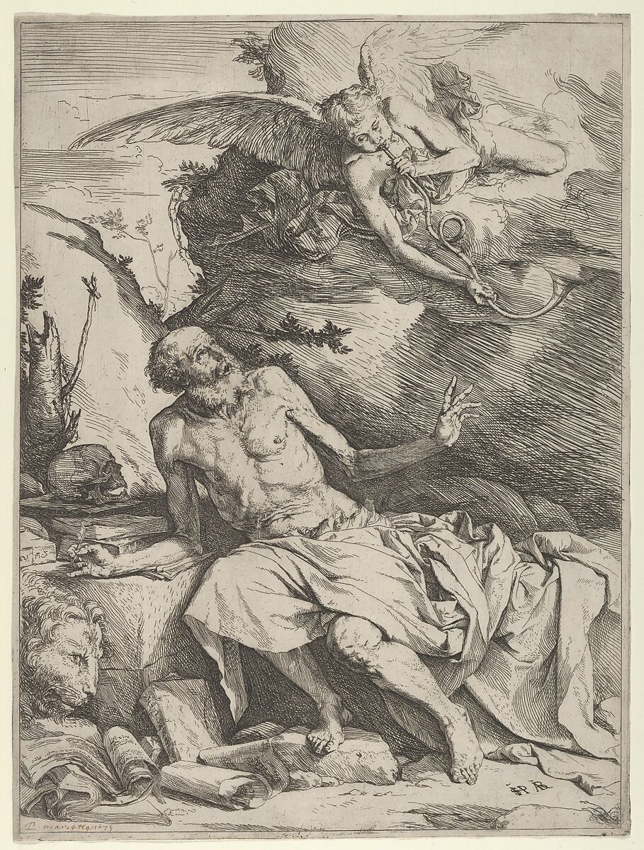 Saint Jerome Hearing the Trumpet of the Last Judgment, Jusepe de Ribera (called Lo Spagnoletto)  Spanish, Etching and engraving