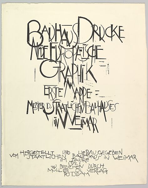 Bauhaus Portfolio I: Title Page, Lyonel Charles Feininger (American, New York 1871–1956 New York), Lithograph 