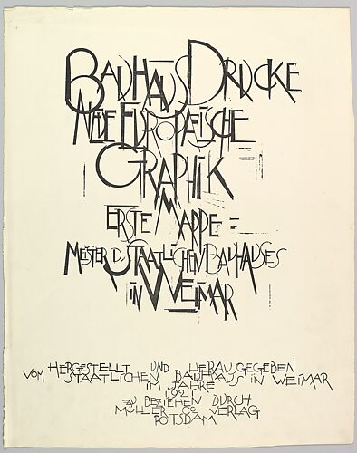 Bauhaus Portfolio I: Title Page