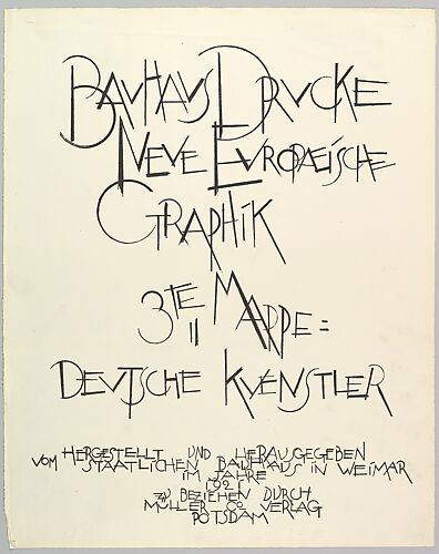 Bauhaus Portfolio III: Title Page