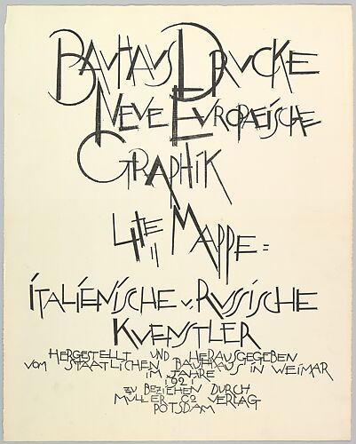 Bauhaus Portfolio IV: Title Page