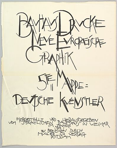 Bauhaus Portfolio V: Title Page