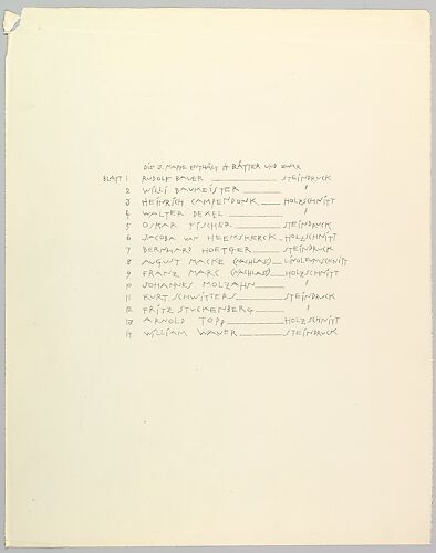 Bauhaus Portfolio III: Table of Contents/Imprint