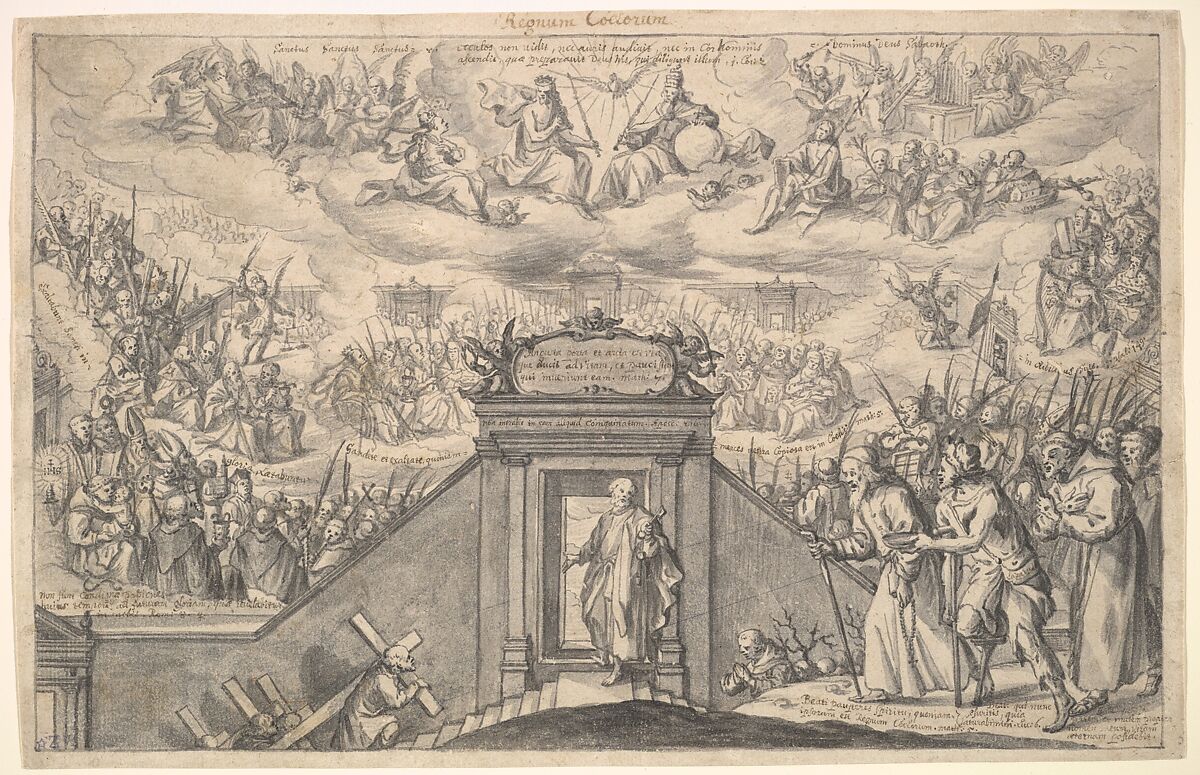 The Reign of Heavens, Anonymous, German, 17th century, Brush and gray ink 