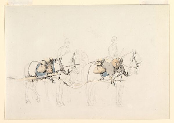 Studies of Four Horses with Two Horsemen