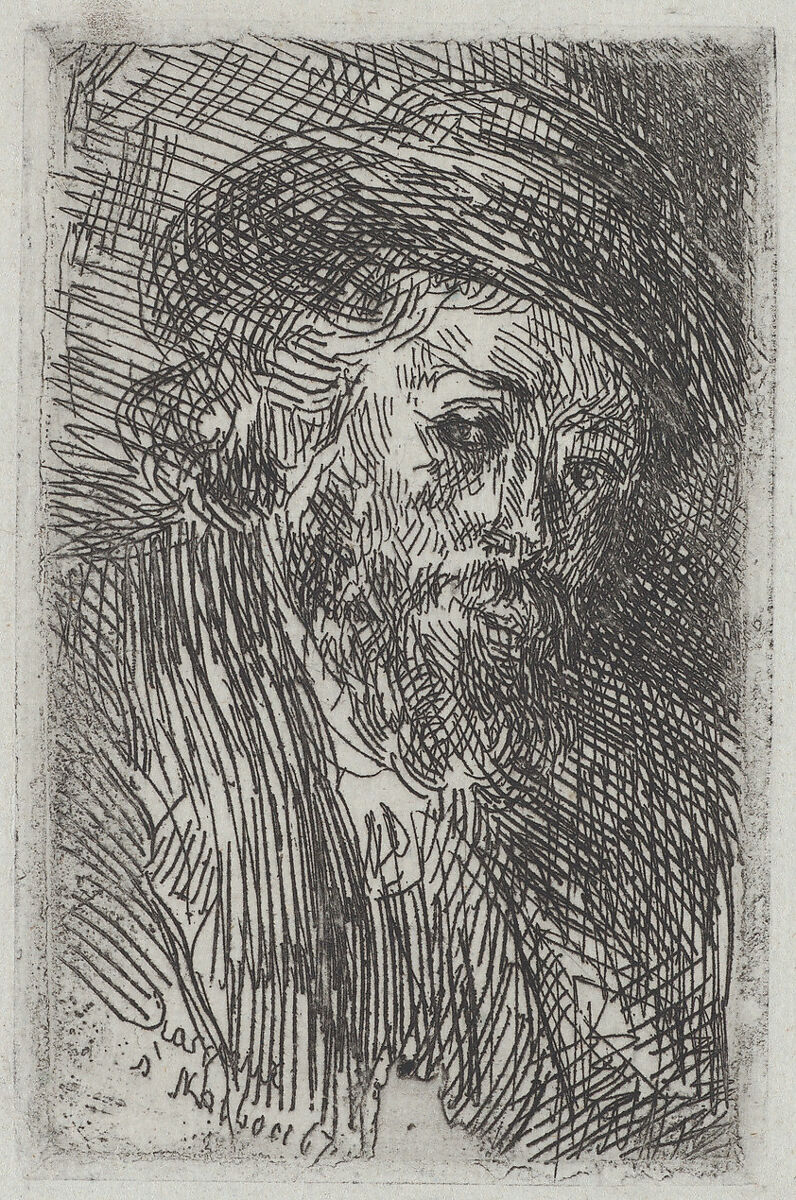 Portrait d'Homme, Jean-Baptiste Carpeaux (French, Valenciennes 1827–1875 Courbevoie), Etching 