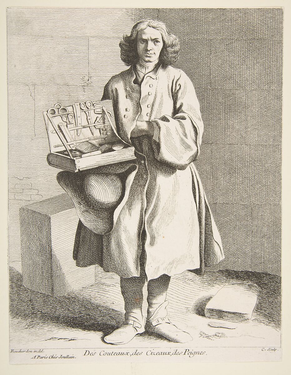 Peddler of Knives, Scissors and Combs, Anne Claude Philippe de Tubières, comte de Caylus (French, Paris 1692–1765 Paris), Etching with some engraving 