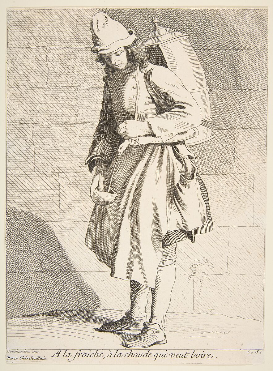 Drinks Vendor, Anne Claude Philippe de Tubières, comte de Caylus (French, Paris 1692–1765 Paris), Etching with some engraving 