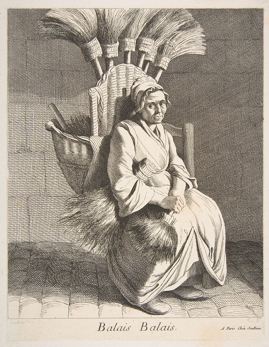 Broom Peddler, Anne Claude Philippe de Tubières, comte de Caylus (French, Paris 1692–1765 Paris), Etching with some engraving 