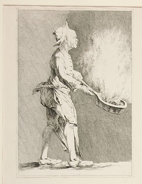 Nicolas Bremont, Cook at the French Academy in Rome: No. 14 in "Recueil de Caricatures", Ange-Laurent de La Live de Jully (1725–1779), Etching 