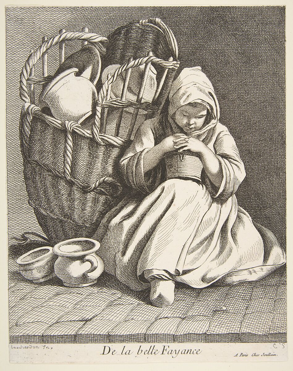 Pottery Peddler, Anne Claude Philippe de Tubières, comte de Caylus (French, Paris 1692–1765 Paris), Etching with some engraving 