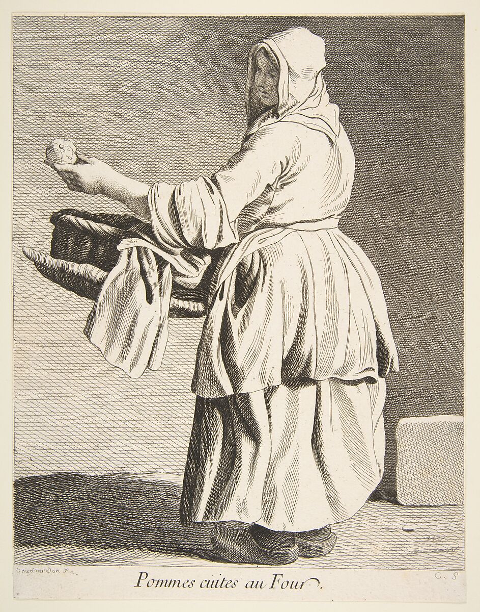 Cooked Apple Seller, Anne Claude Philippe de Tubières, comte de Caylus (French, Paris 1692–1765 Paris), Etching with some engraving 
