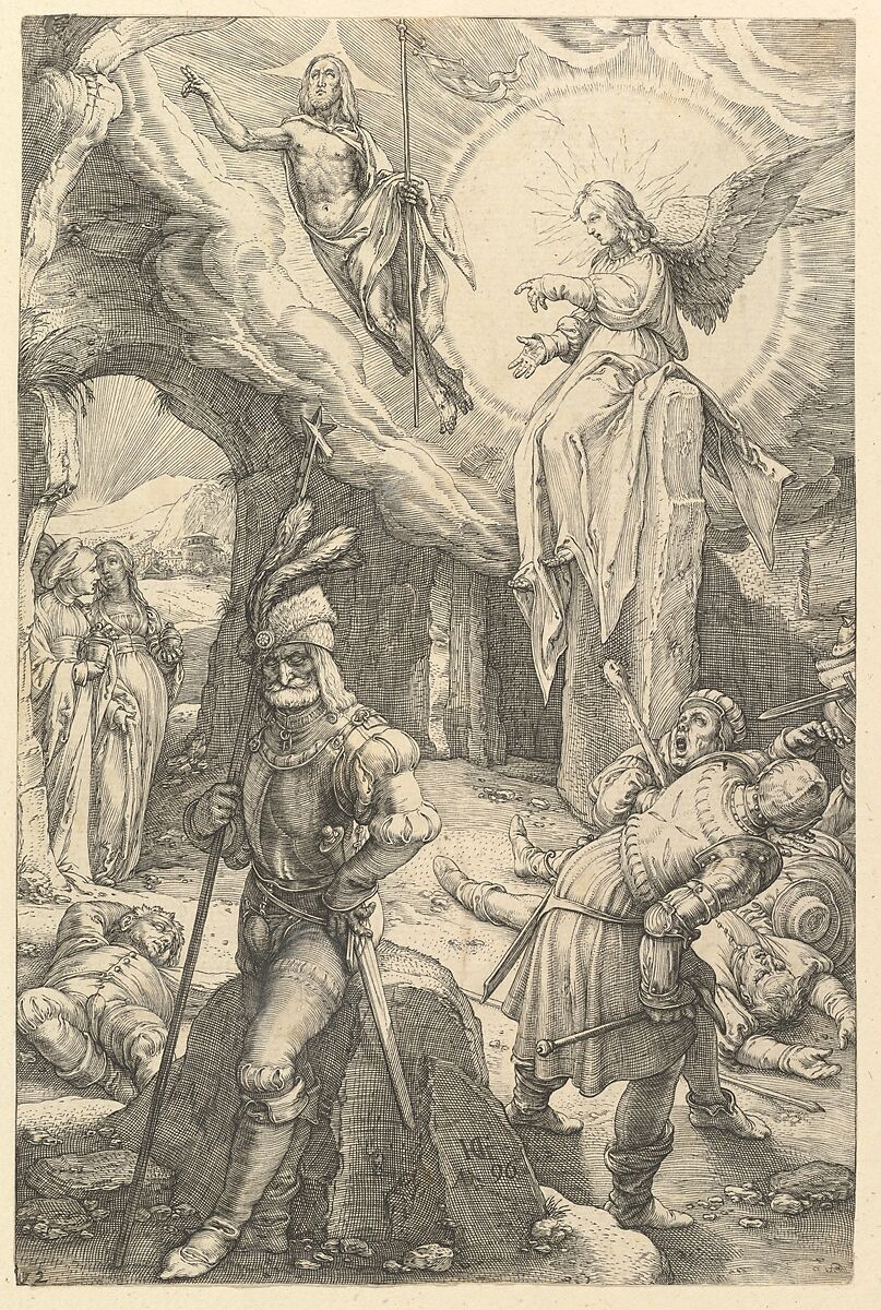 The Resurrection, from "The Passion of Christ", Hendrick Goltzius (Netherlandish, Mühlbracht 1558–1617 Haarlem), Engraving 