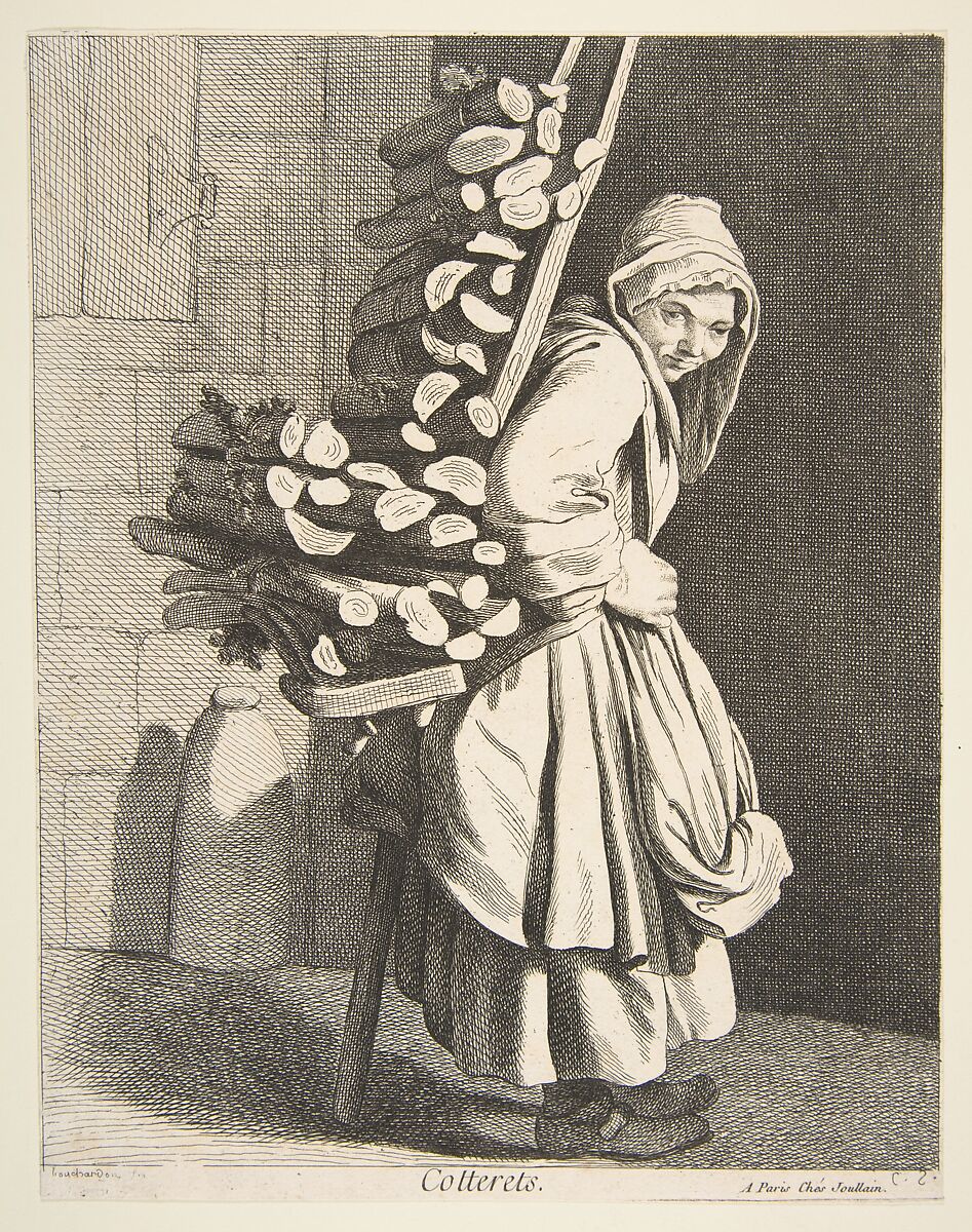 Bundled Firewood Seller, Anne Claude Philippe de Tubières, comte de Caylus (French, Paris 1692–1765 Paris), Etching with some engraving 