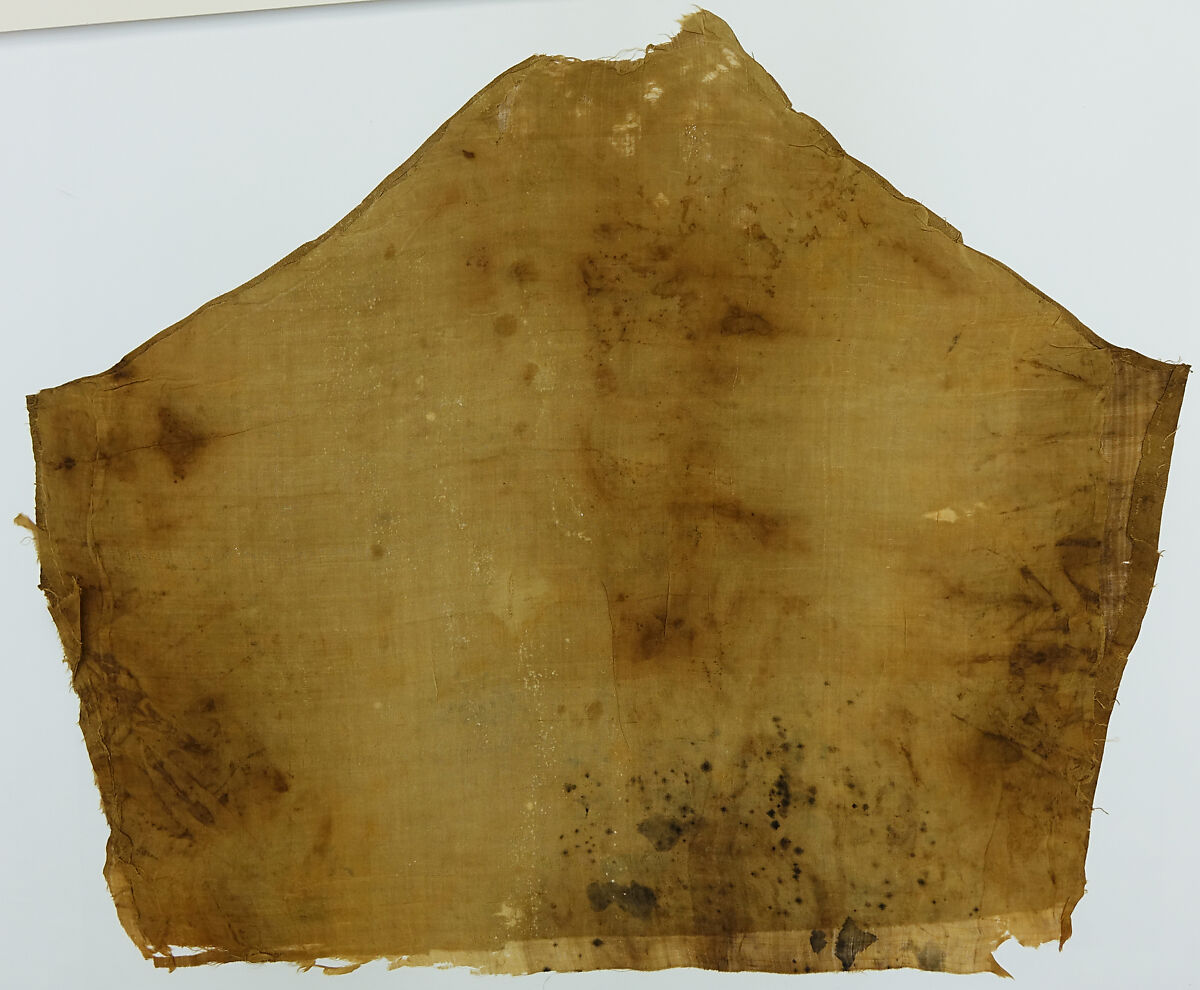 Textile fragment with scattered floral scrolls, Silk complex gauze, ink and pigments, China