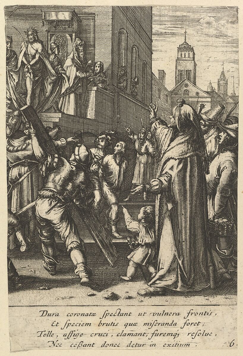 Ecce Homo, from "The Passion of Christ", Nicolas Cochin (French, Troyes 1610–1686 Paris), Etching 