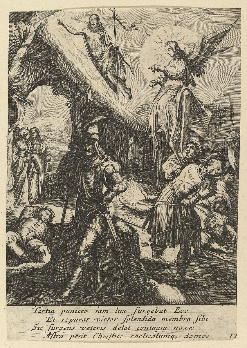 The Resurrection, from "The Passion of Christ", Nicolas Cochin (French, Troyes 1610–1686 Paris), Etching 