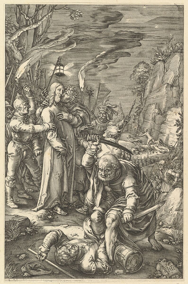 The Betrayal of Christ, from "The Passion of Christ", Anonymous, Engraving 