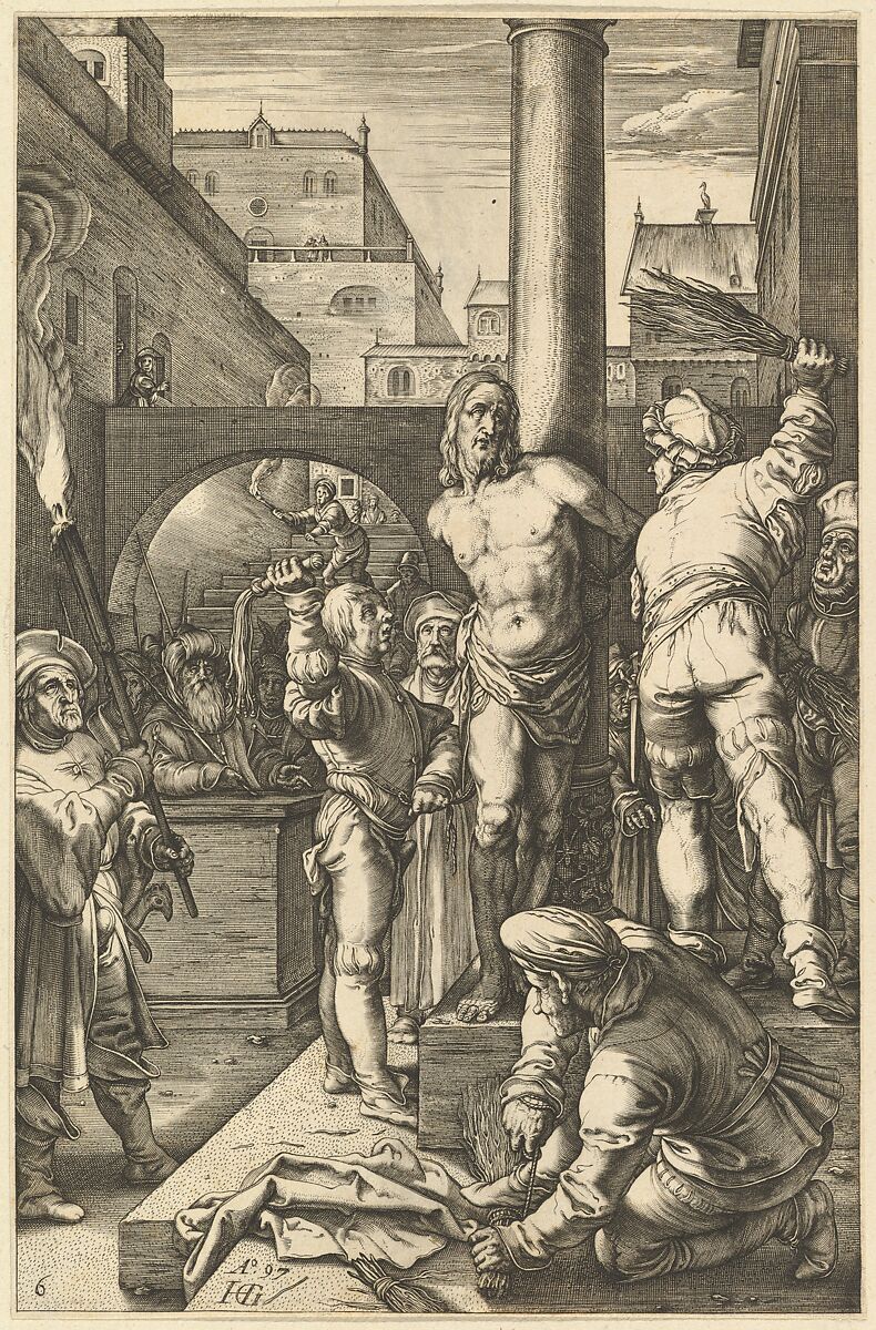The Flagellation, from "The Passion of Christ", Anonymous, Engraving 