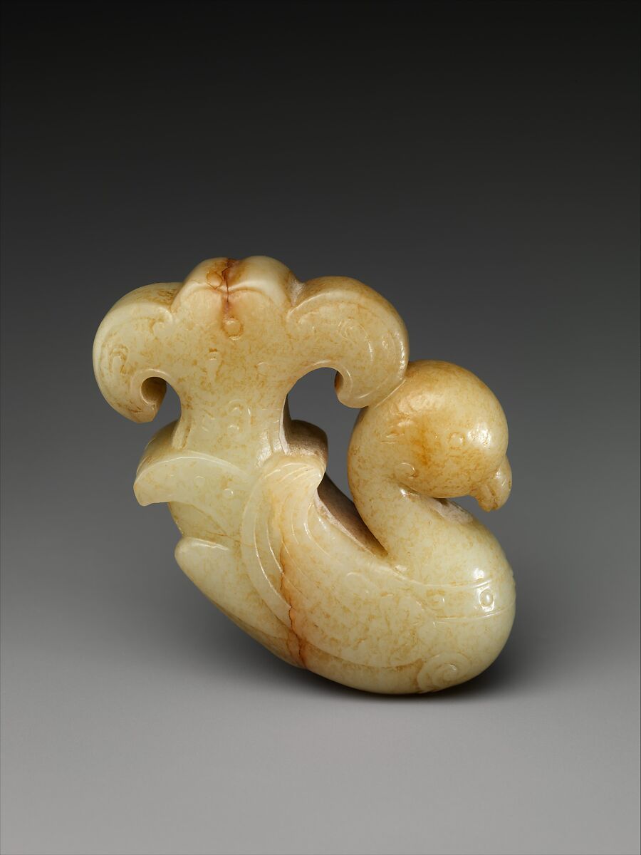 Fitting in the shape of a mythical bird, Jade (nephrite), China