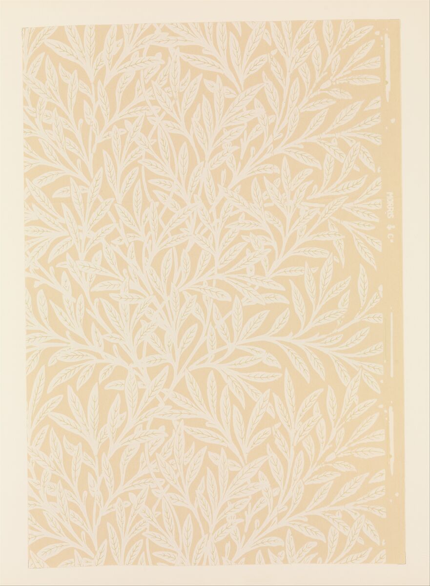 Willow, William Morris (British, Walthamstow, London 1834–1896 Hammersmith, London), Block-printed 