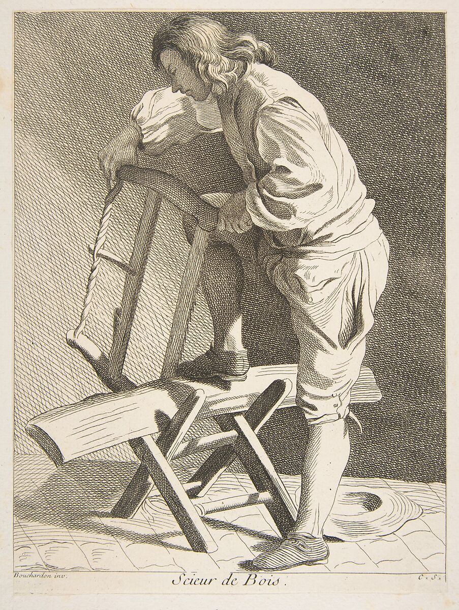 Wood Cutter, Anne Claude Philippe de Tubières, comte de Caylus (French, Paris 1692–1765 Paris), Etching with some engraving 