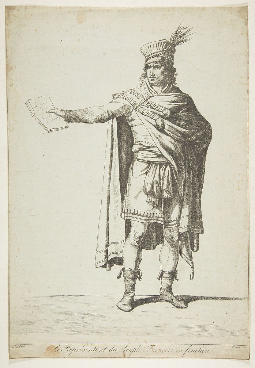 The Representative of the French People in Office, After Jacques Louis David (French, Paris 1748–1825 Brussels), Etching 