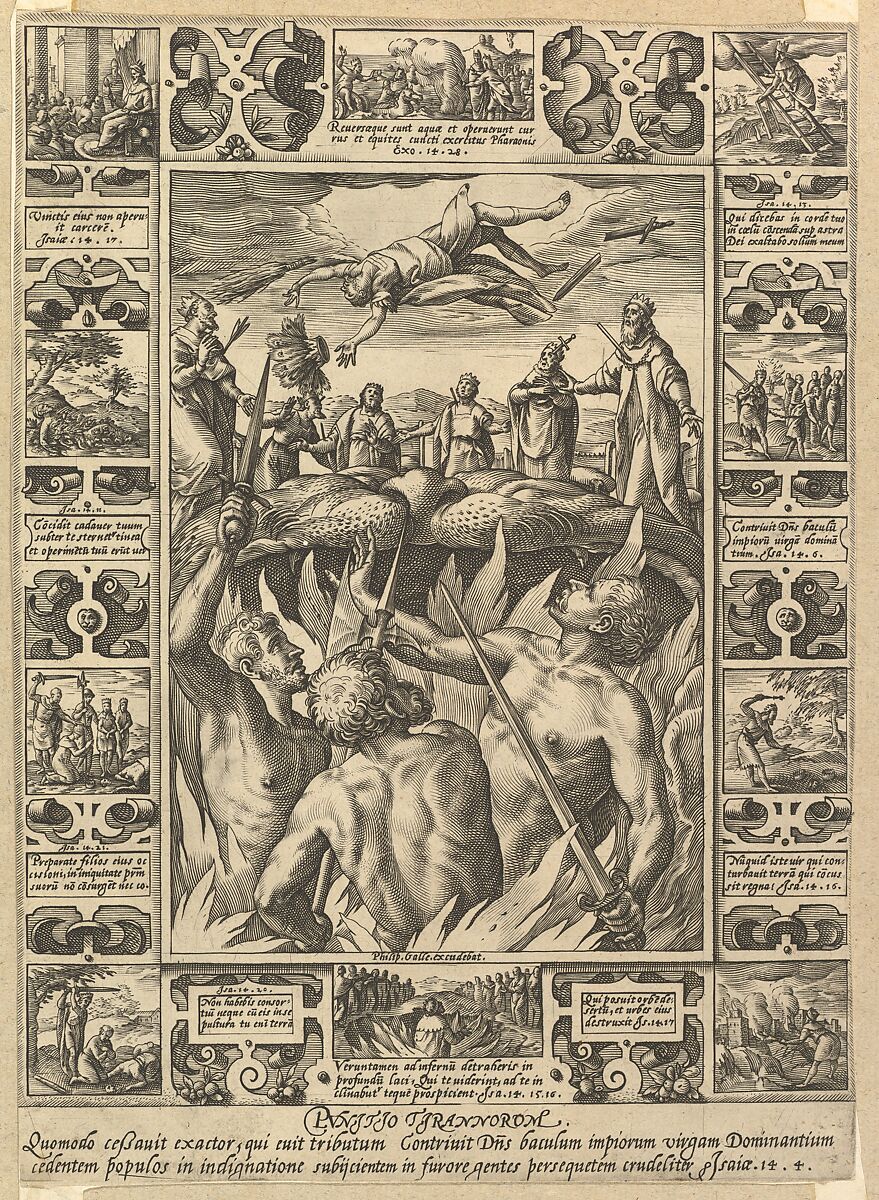 Punitio Tirannorum, from "Allegories of the Christian Faith, from Christian and Profane Allegories", Hendrick Goltzius (Netherlandish, Mühlbracht 1558–1617 Haarlem), Engraving 