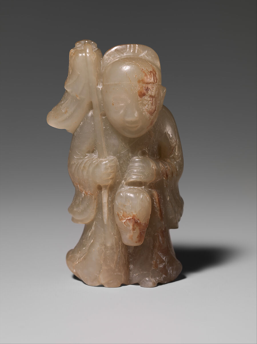 Boy Riding a Hobby Horse, Jade (nephrite), China 