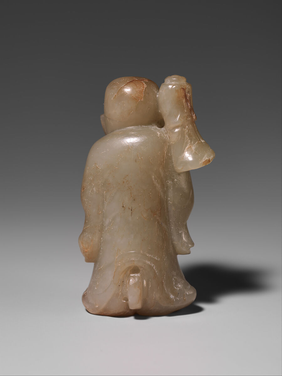 Boy Riding a Hobby Horse, Jade (nephrite), China